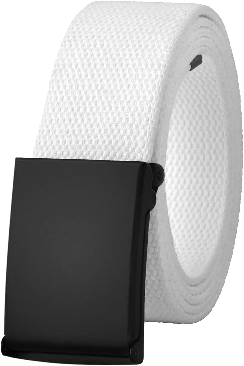 Falari Canvas Web Belt Fully Adjustable Cut to Fit Golf Belt Flip Top Buckle - Image 1